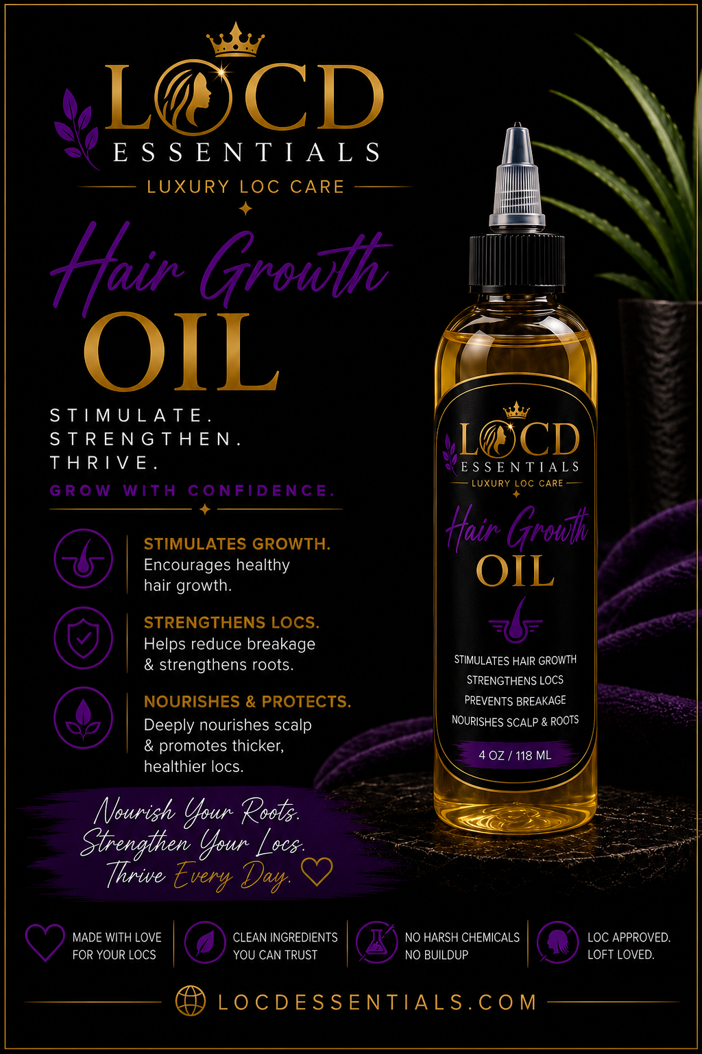 Hair Growth Oil & Scalp Oil for Locs