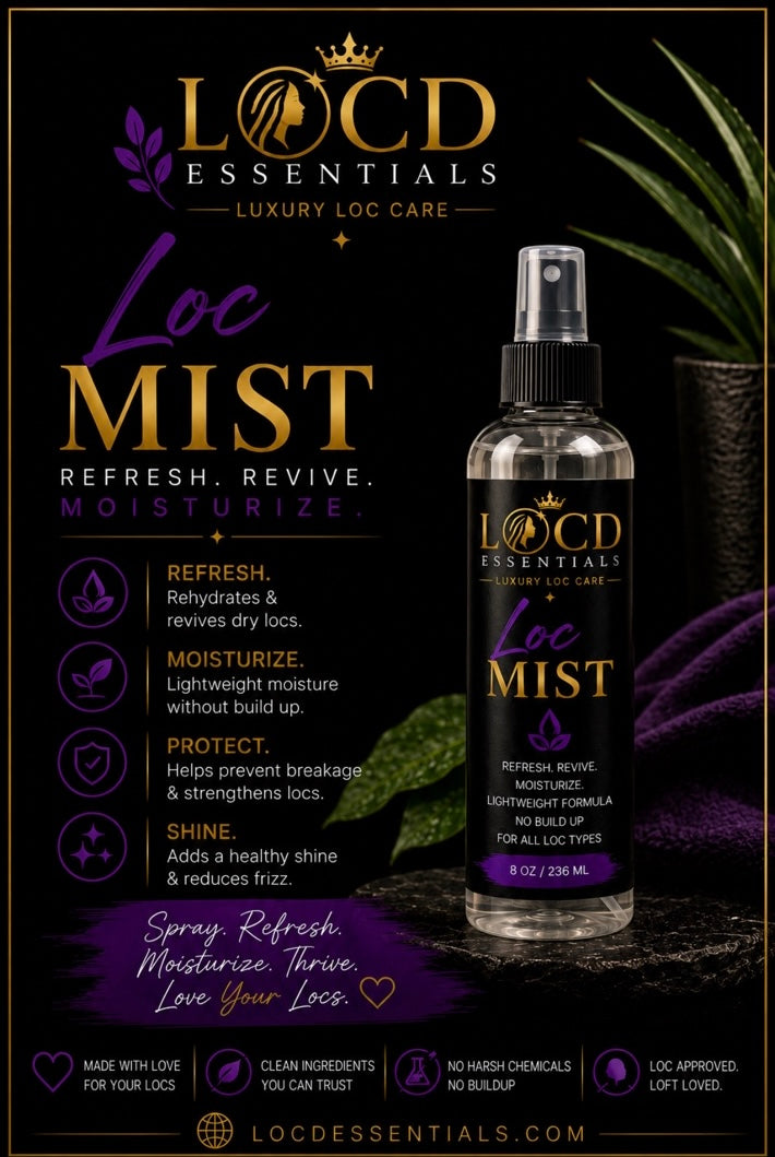 Loc Hydration Mist to Refresh and Moisturize Locs
